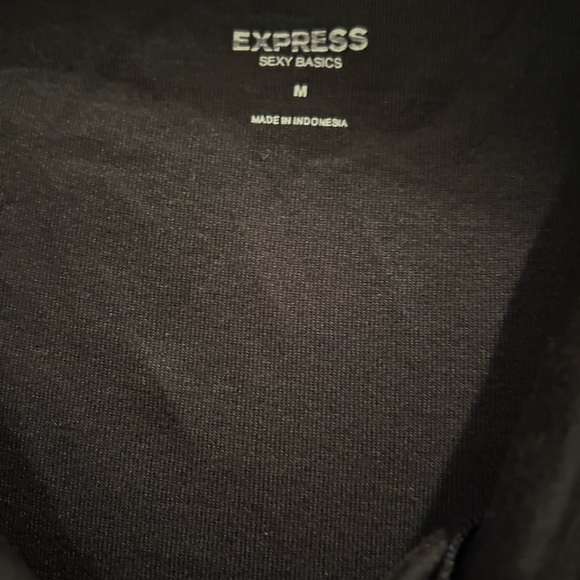 Express Sexy Basics Medium Short Sleeve Black Dress/ tunic top - Picture 2 of 3
